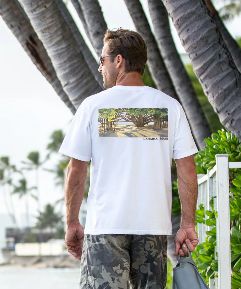 Banyan Tree Court - White Short Sleeve Crewneck T-Shirt - Image 2