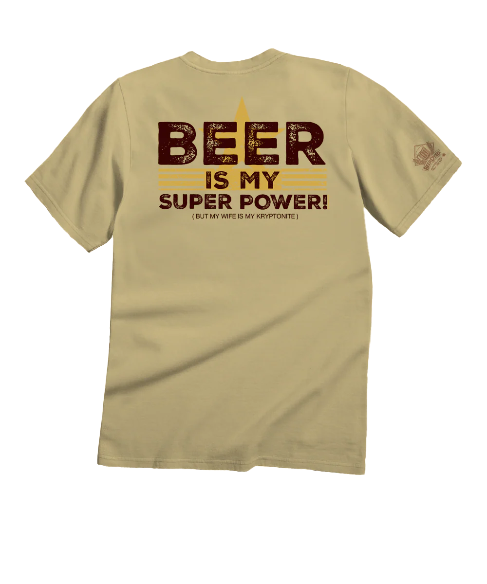 Beer Power - Beer Dyed Short Sleeve Crewneck T-Shirt