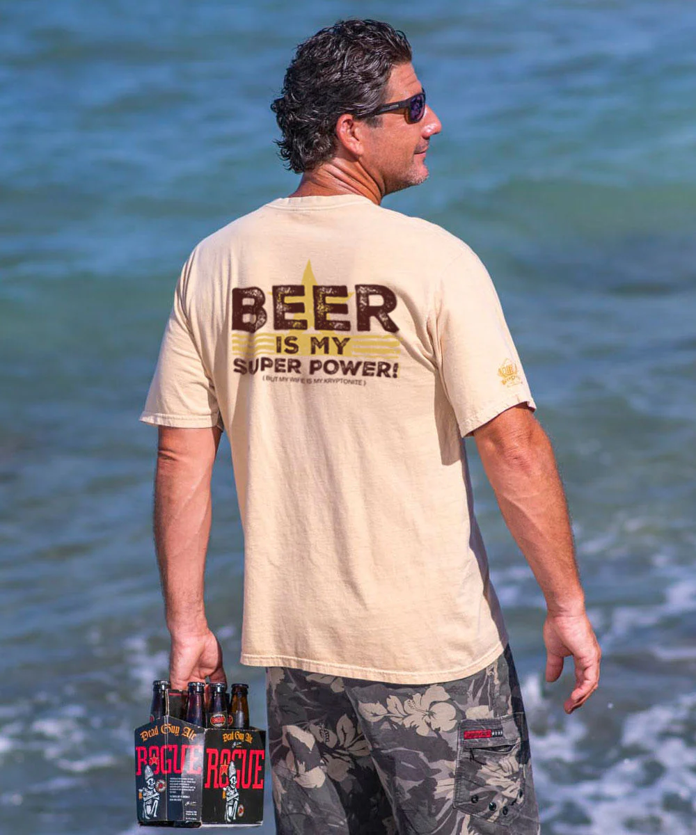 Beer Power - Beer Dyed Short Sleeve Crewneck T-Shirt - Image 2