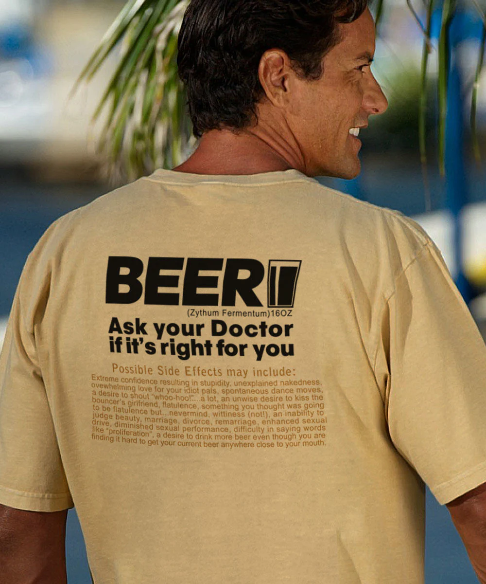 Beer RX - Beer Dyed Short Sleeve Crewneck T-Shirt - Image 2