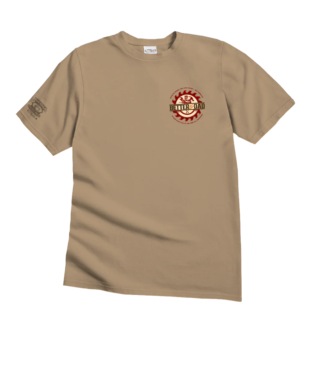 Better Call Dad - Kona Coffee Dyed Short Sleeve Crewneck T-Shirt - Image 4
