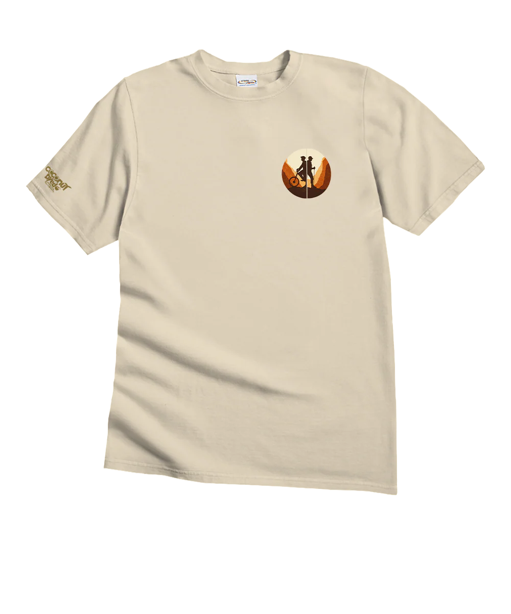 Bike Hike Haleakala - Coconut Dyed Short Sleeve Crewneck T-Shirt - Image 4
