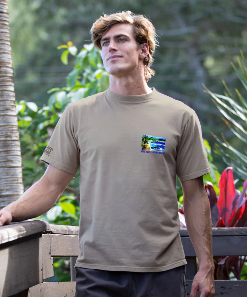 Bird Rock - Kona Coffee Dyed Short Sleeve Crewneck T-Shirt - Image 3