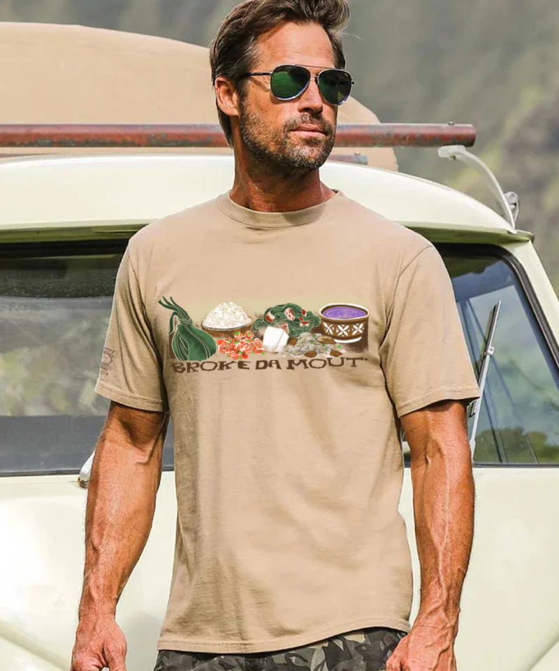 Broke Da Mout - Kona Coffee Dyed Short Sleeve Crewneck T-Shirt - Image 2