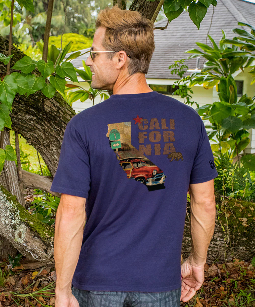 Cali Scenic - Grape Dyed Short Sleeve Crewneck T-Shirt - Image 2