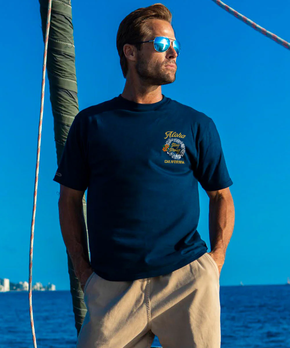 California Strong - Navy Short Sleeve Crewneck T-Shirt - Image 3