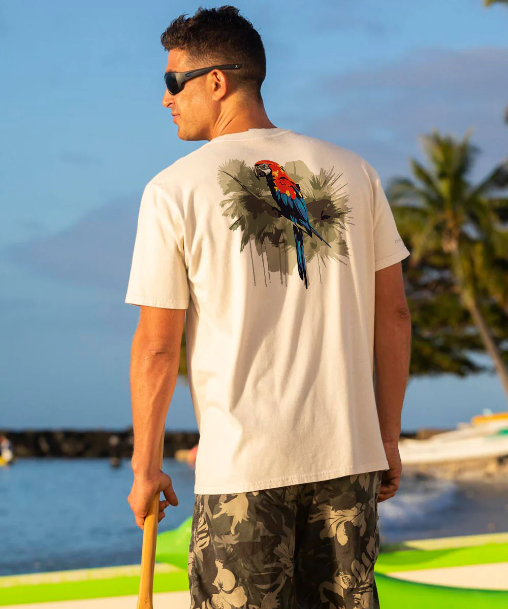 Camo Parrot - Coconut Dyed Short Sleeve Crewneck T-Shirt - Image 2