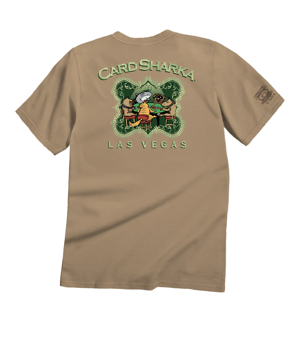 Card Sharka - Kona Coffee Dyed Short Sleeve Crewneck T-Shirt
