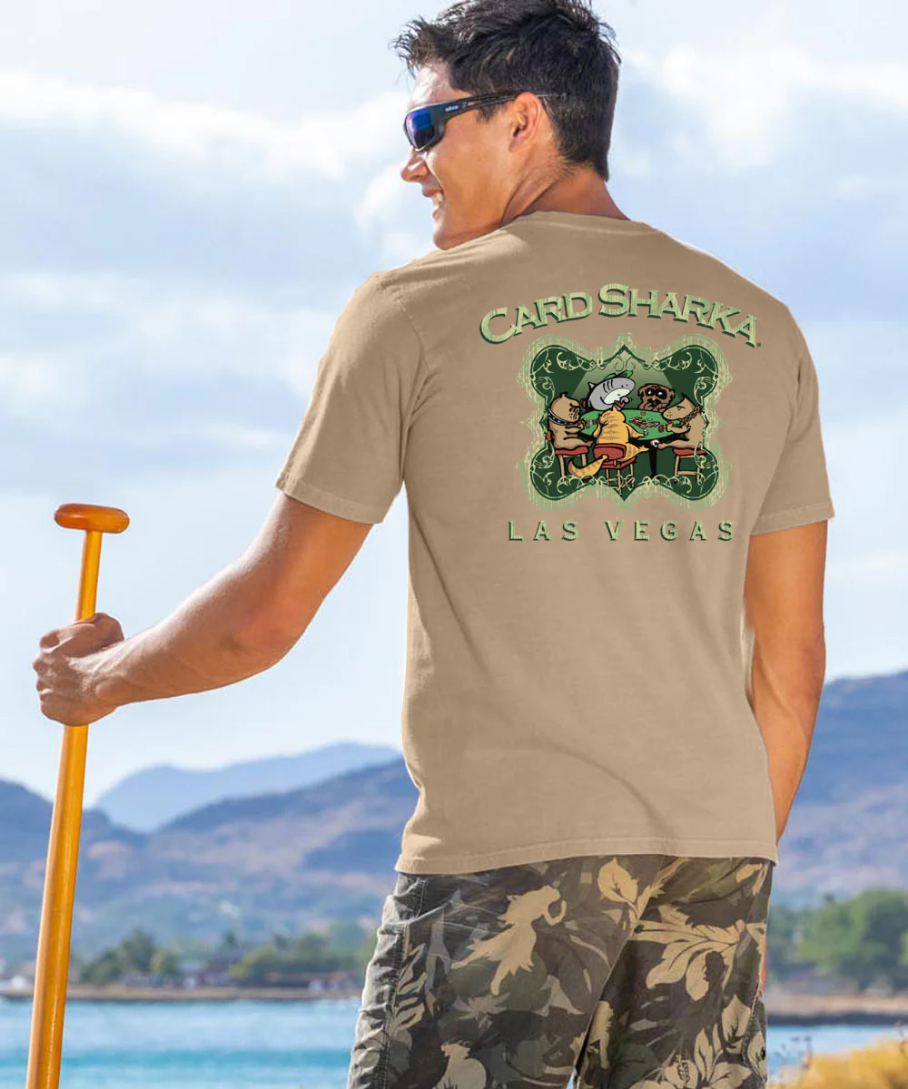 Card Sharka - Kona Coffee Dyed Short Sleeve Crewneck T-Shirt - Image 2