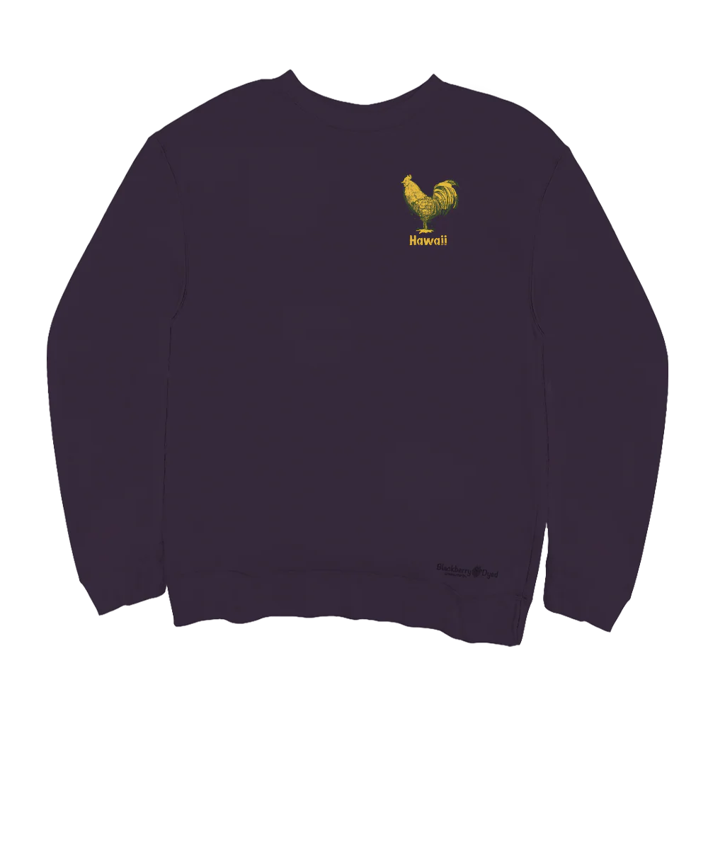 Chicken Scratch - Blackberry Dyed Long Sleeve Sweatshirt - Image 4