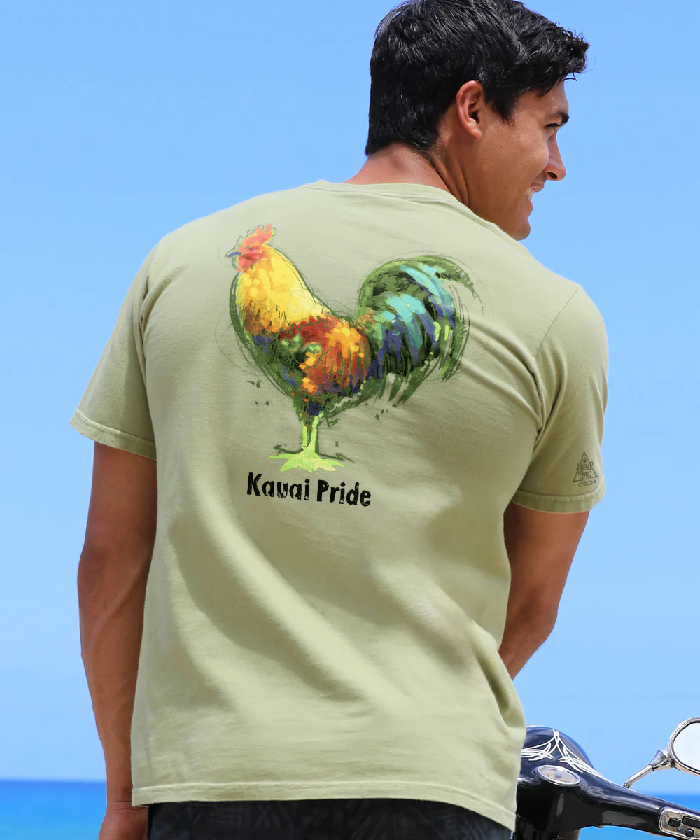 Chicken Scratch - Hemp Dyed Short Sleeve Crewneck T-Shirt - Image 2