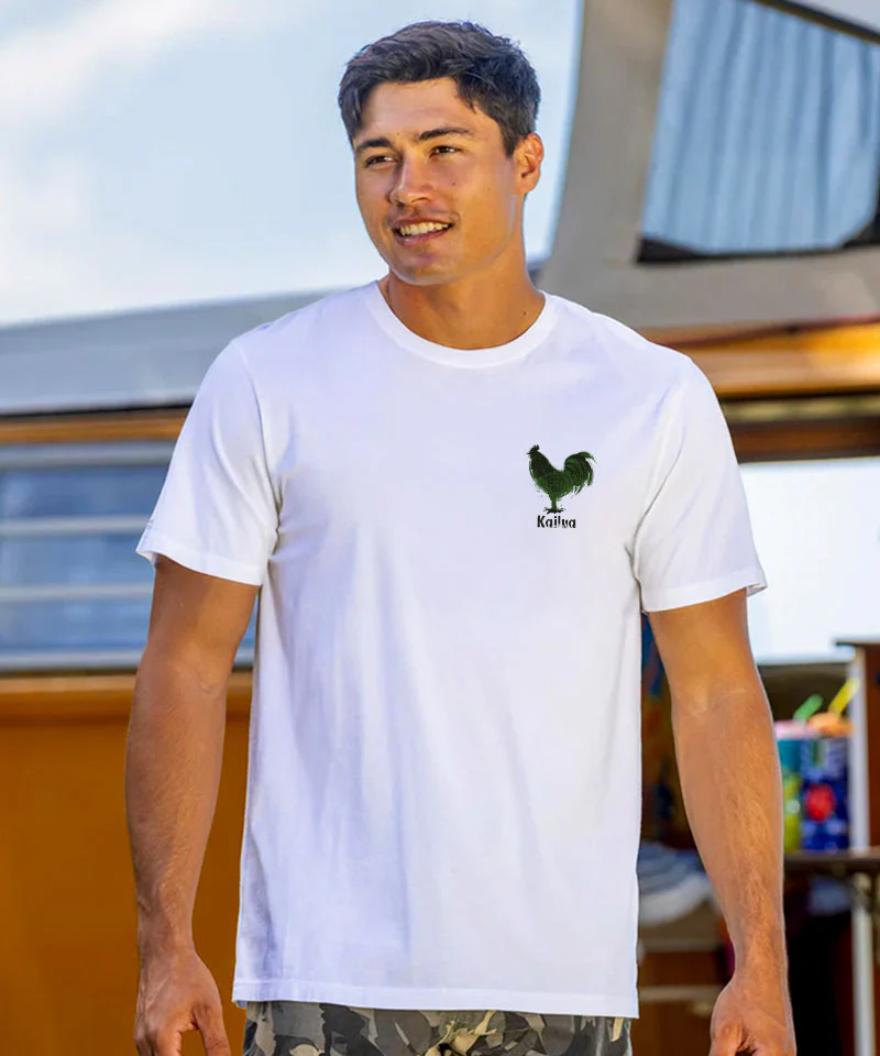 Chicken Scratch - White Short Sleeve Pima T-Shirt - Image 3