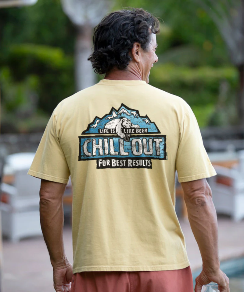 Chill Out - Beer Dyed Short Sleeve Crewneck T-Shirt - Image 2