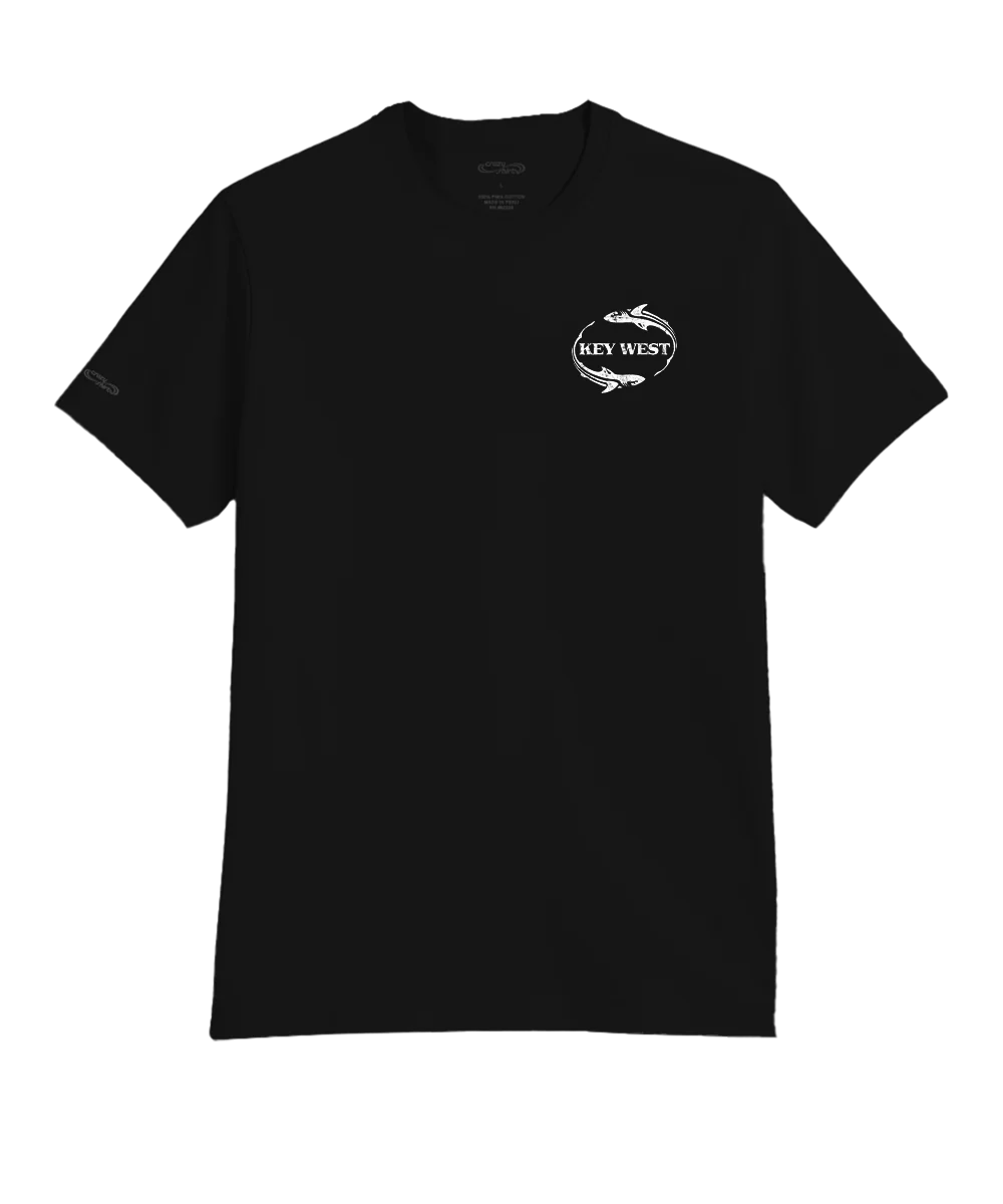 Circling Buoy - Jet Black Short Sleeve Pima T-Shirt - Image 4