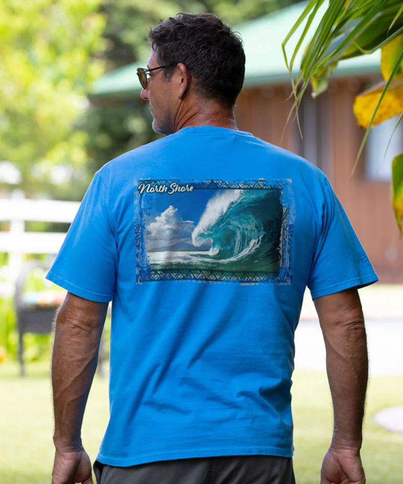 Clark Little Juice - Blue Hawaii Dyed Short Sleeve Crewneck T-Shirt - Image 2