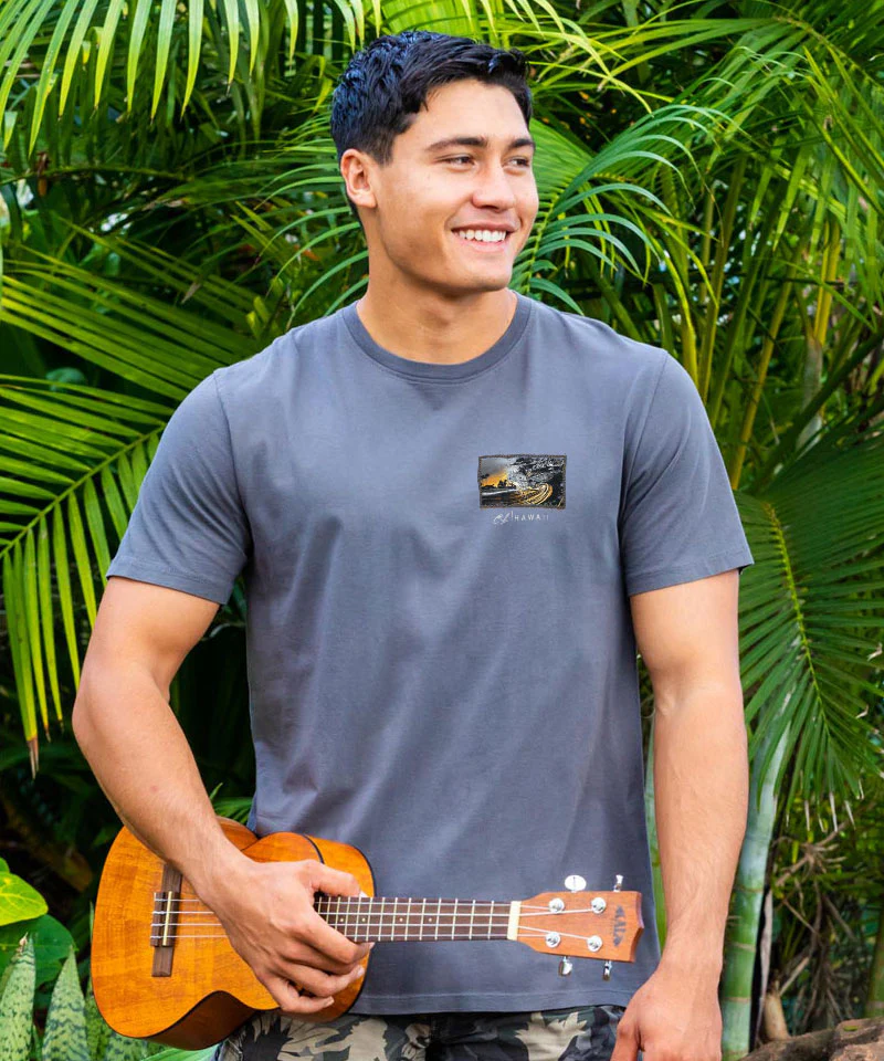 Clark Little Obsidian - Smoke Short Sleeve Pima T-Shirt - Image 3