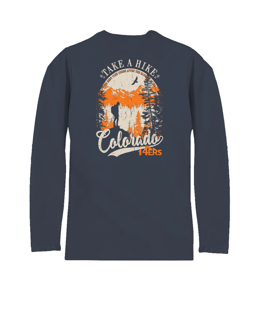 Colorado 14Ers - Smoke Long Sleeve Pima T-Shirt