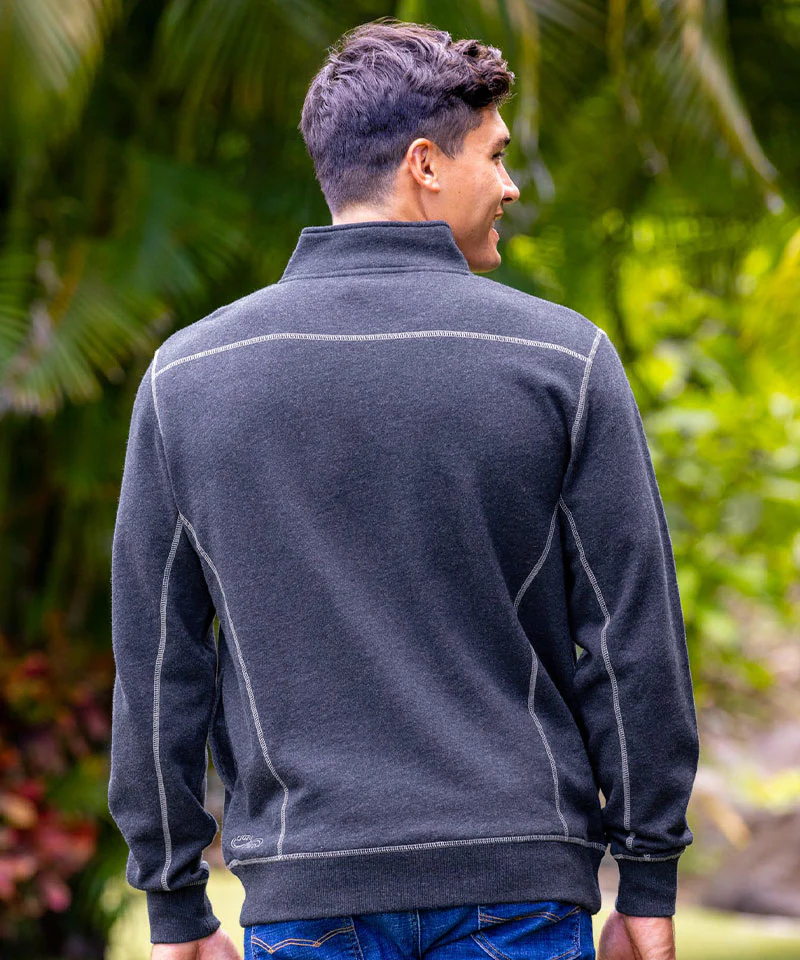 Colorado Flag - Charcoal/Heather Long Sleeve Mountain Peak Pullover - Image 3