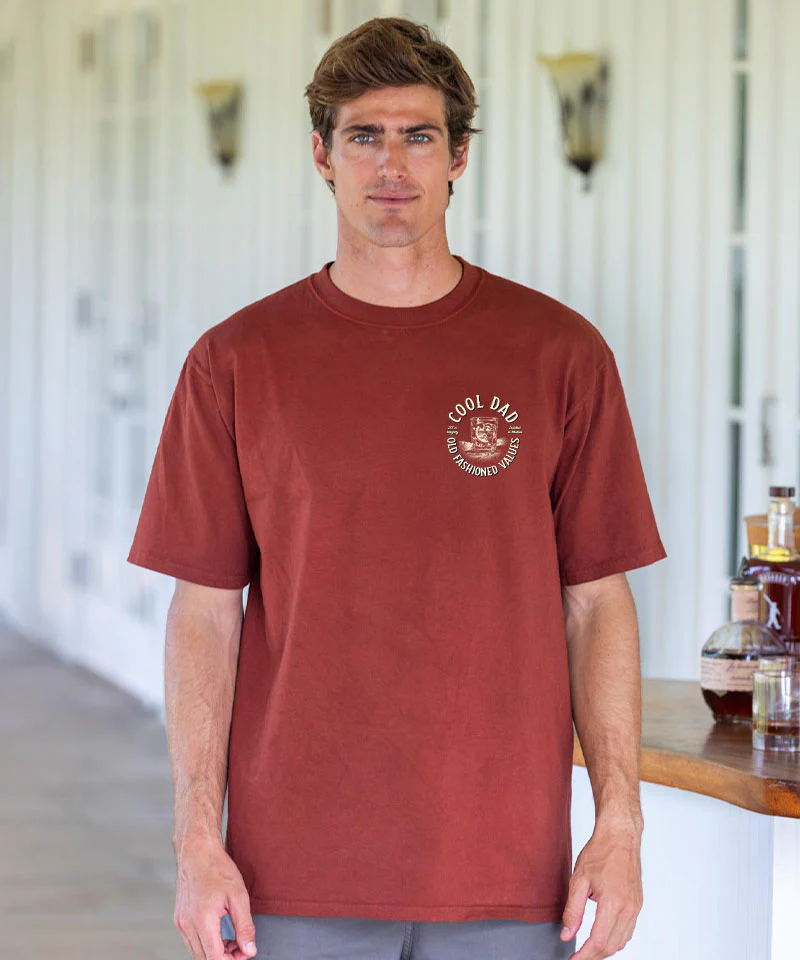 Cool Dad - Whiskey Dyed Short Sleeve Crewneck T-Shirt - Image 3