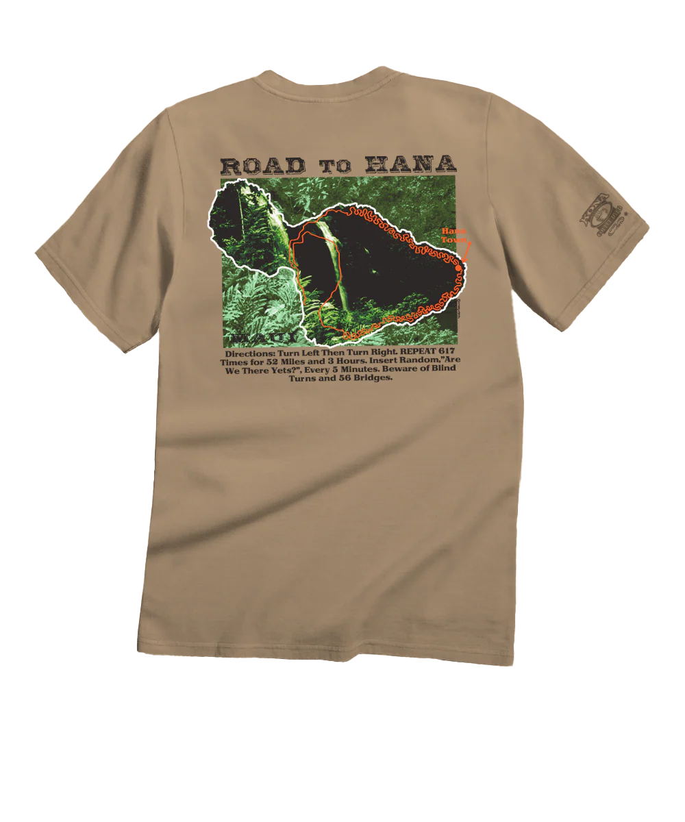 Crazy Road To Hana - Kona Coffee Dyed Short Sleeve Crewneck T-Shirt