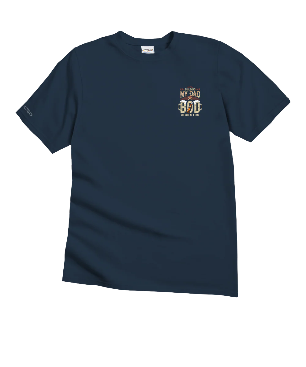 Dad Bod - Navy Short Sleeve Crewneck T-Shirt - Image 4