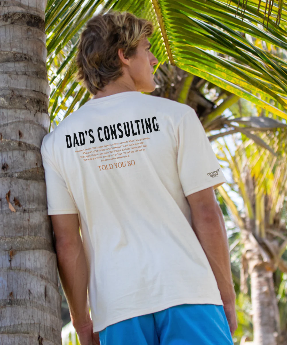 Dad Consulting - Coconut Dyed Short Sleeve Crewneck T-Shirt - Image 2