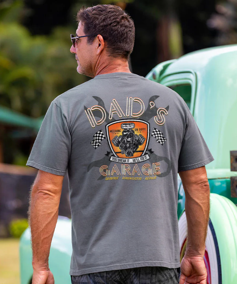 Dads Garage Service - Crater Dyed® Short Sleeve Crewneck T-Shirt - Image 2