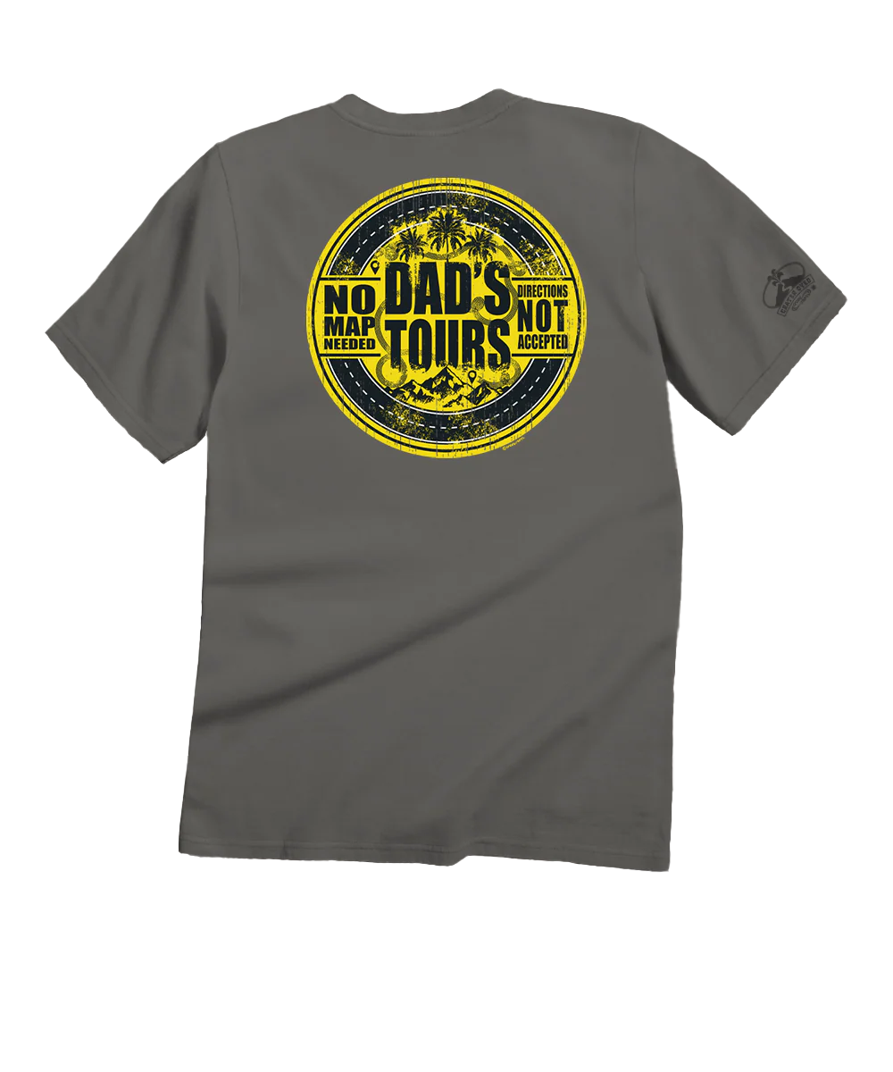 Dads Tours No Map - Crater Dyed® Short Sleeve Crewneck T-Shirt