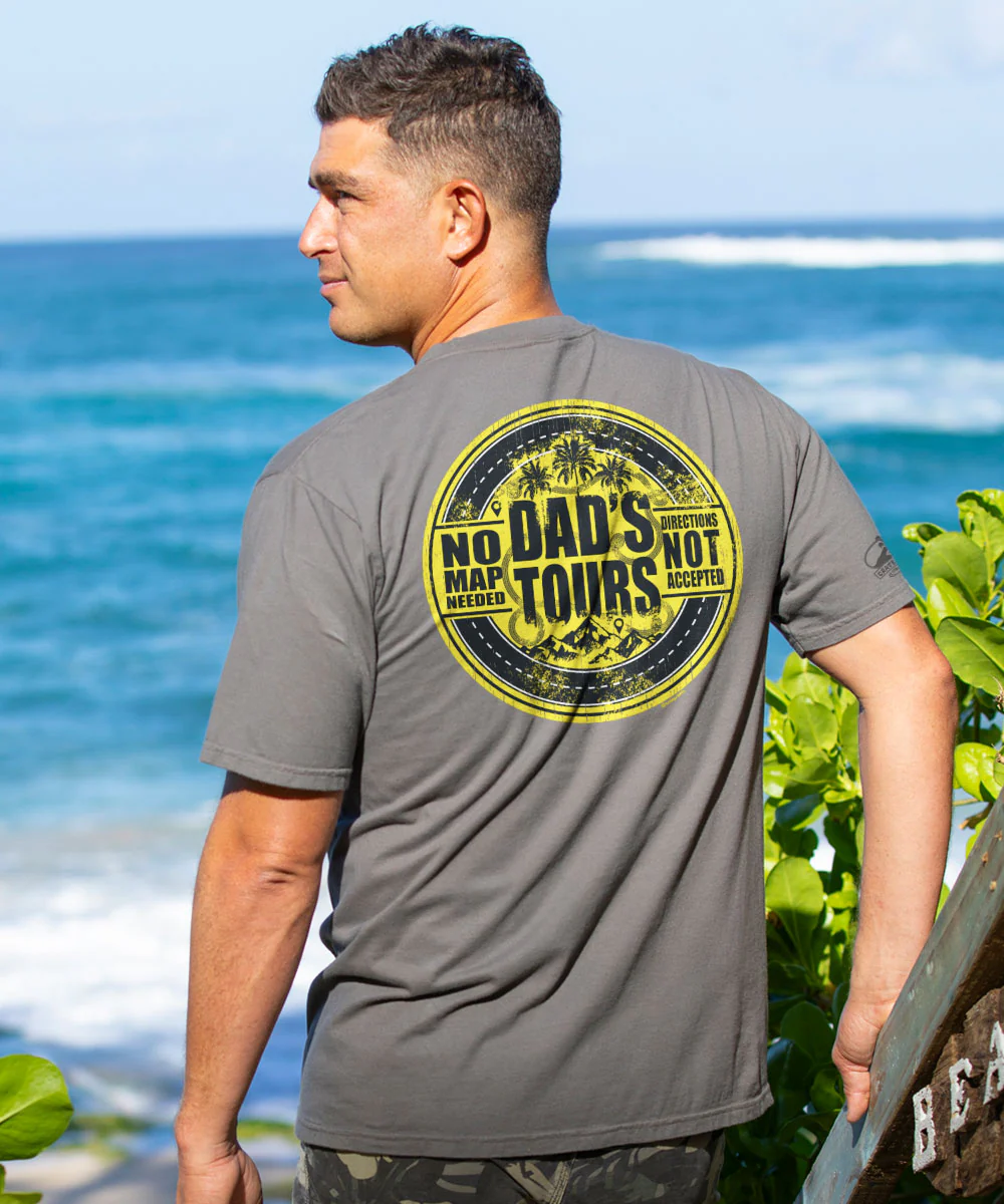 Dads Tours No Map - Crater Dyed® Short Sleeve Crewneck T-Shirt - Image 2