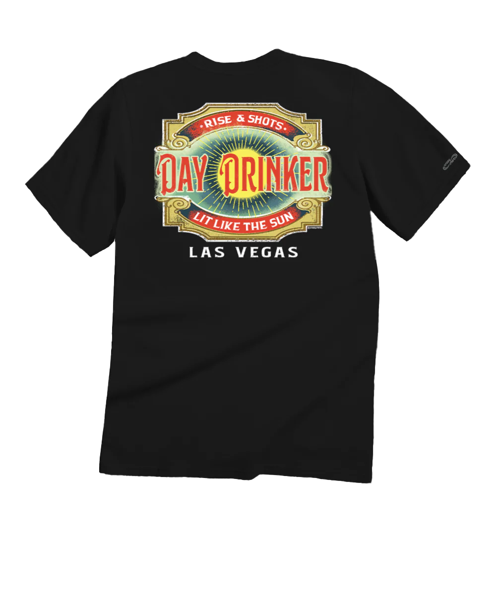 Day Drinker - Black Short Sleeve Crewneck T-Shirt