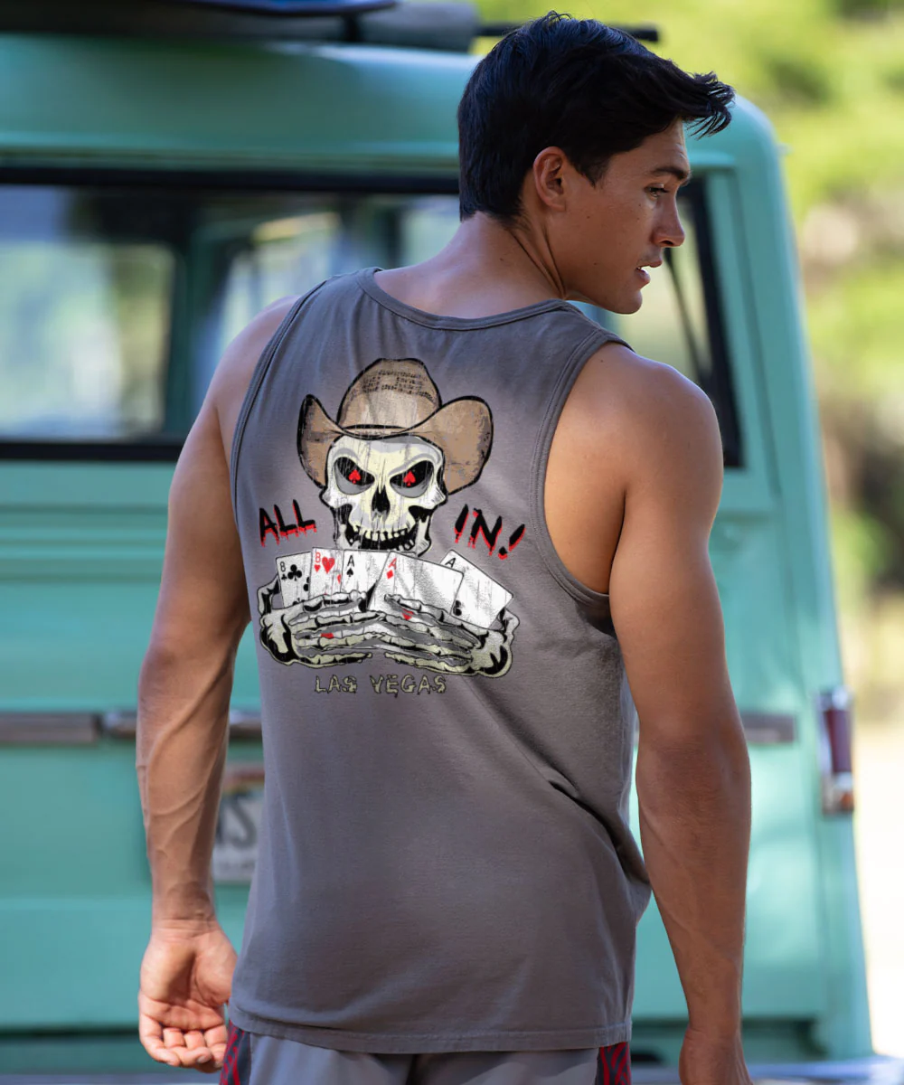 Dead Mans Hand - Crater Dyed® Sleeveless Tank Top - Image 2