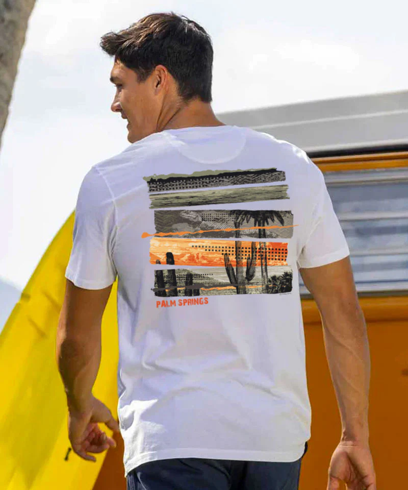 Desert Bound - White Short Sleeve Pima T-Shirt - Image 2