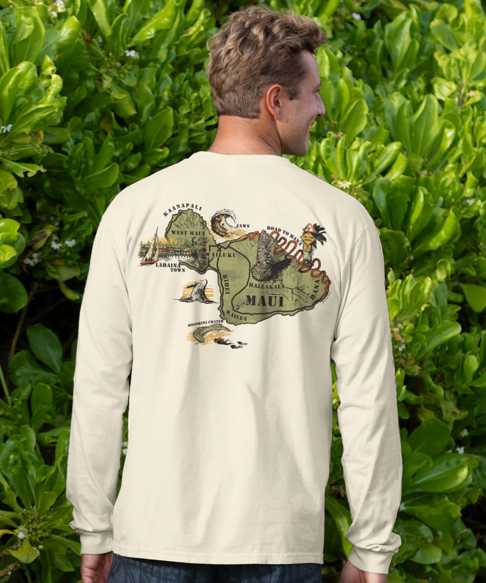 Destination Maui - Coconut Dyed Long Sleeve Crewneck T-Shirt - Image 2
