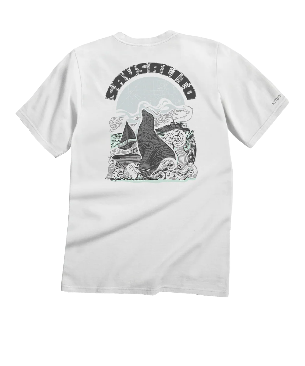 Dock Of The Bay - White Short Sleeve Crewneck T-Shirt
