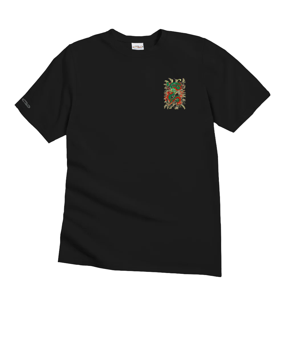 Dragon Force - Black Short Sleeve Crewneck T-Shirt - Image 4