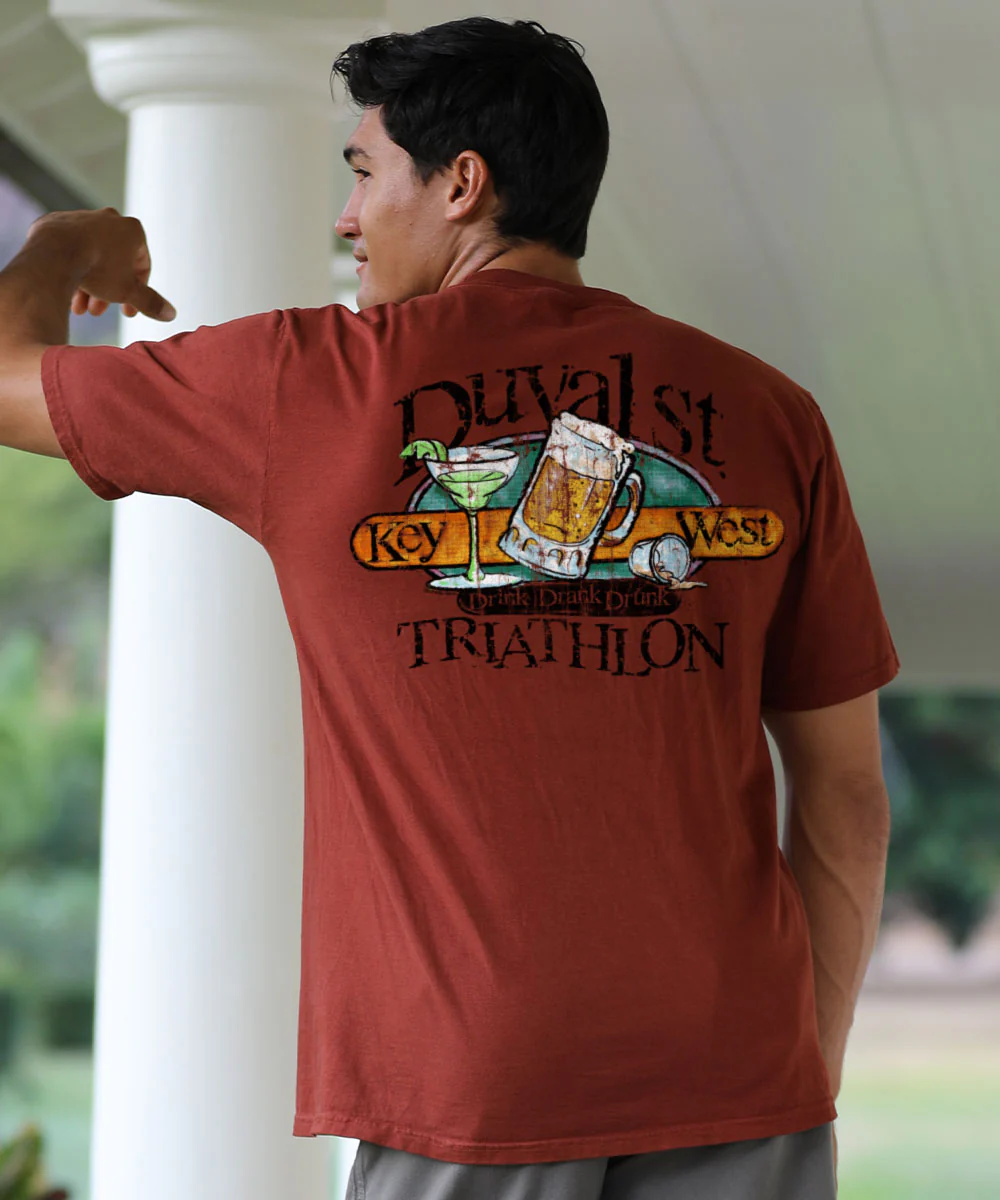 Duval Triathlon - Whiskey Dyed Short Sleeve Crewneck T-Shirt - Image 2