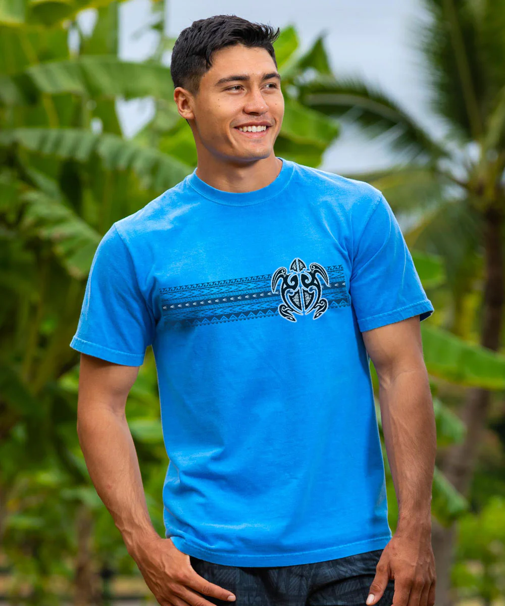 Ehukai Band - Blue Hawaii Dyed Short Sleeve Crewneck T-Shirt - Image 2