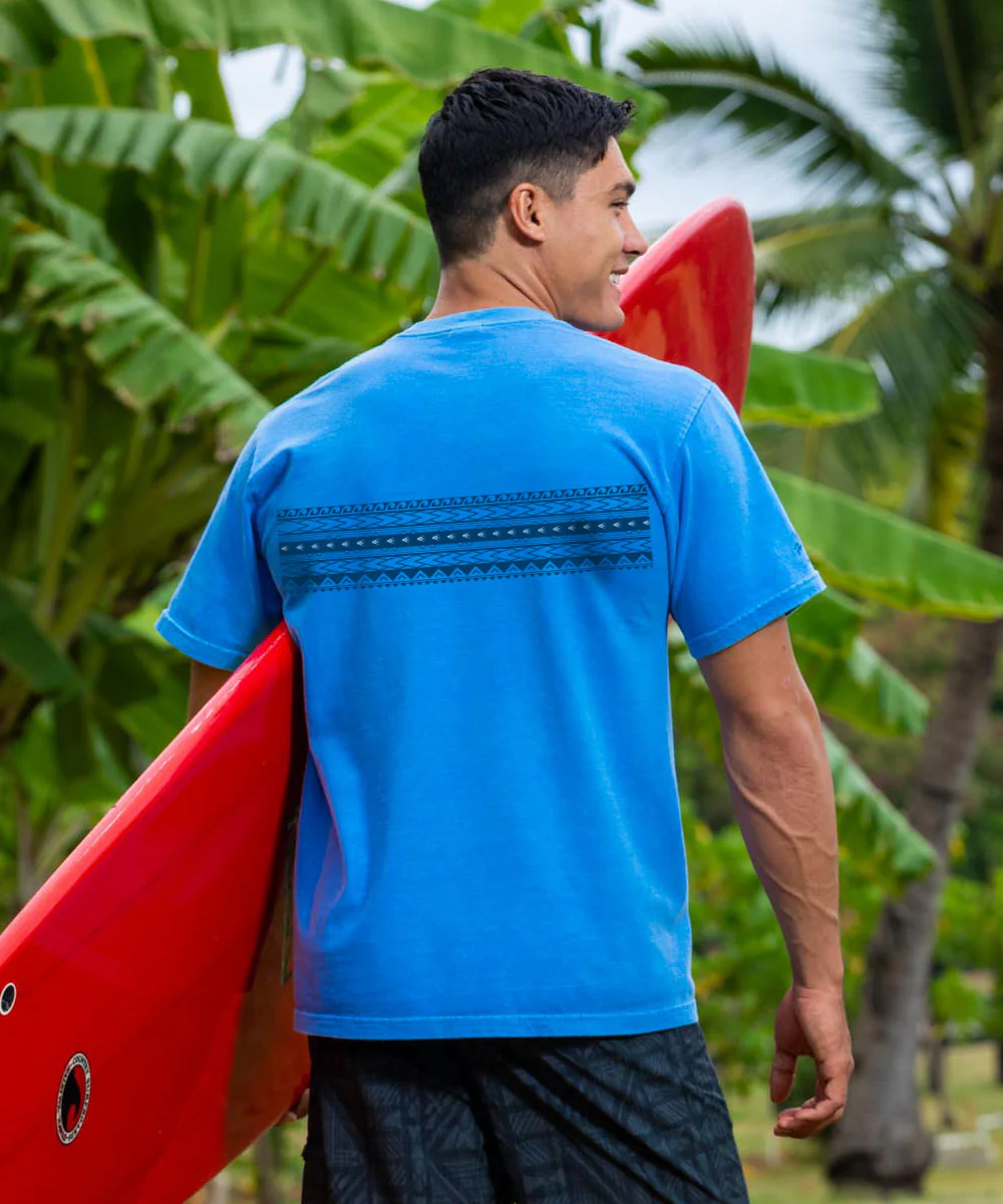 Ehukai Band - Blue Hawaii Dyed Short Sleeve Crewneck T-Shirt - Image 3