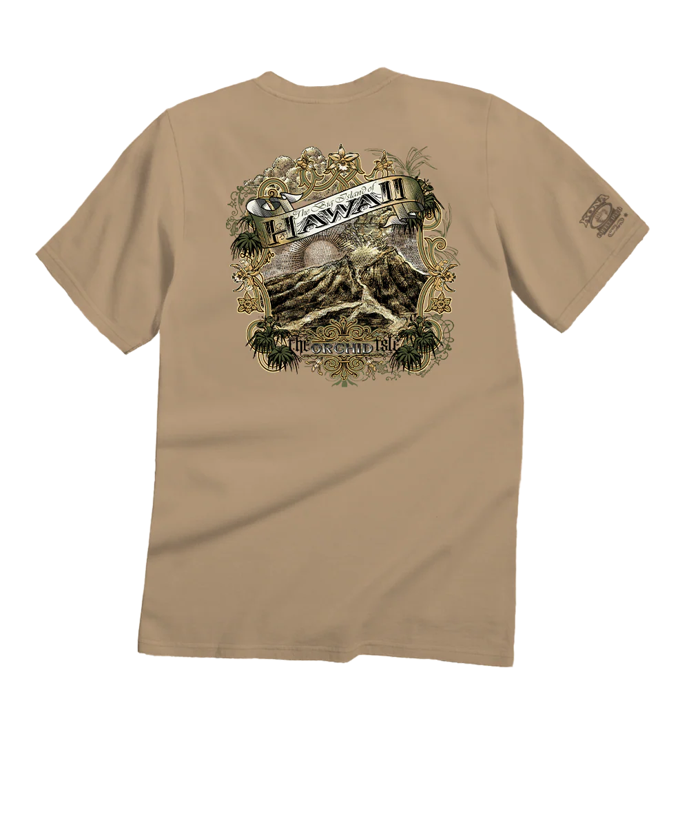 Etched Hawaii - Kona Coffee Dyed Short Sleeve Crewneck T-Shirt