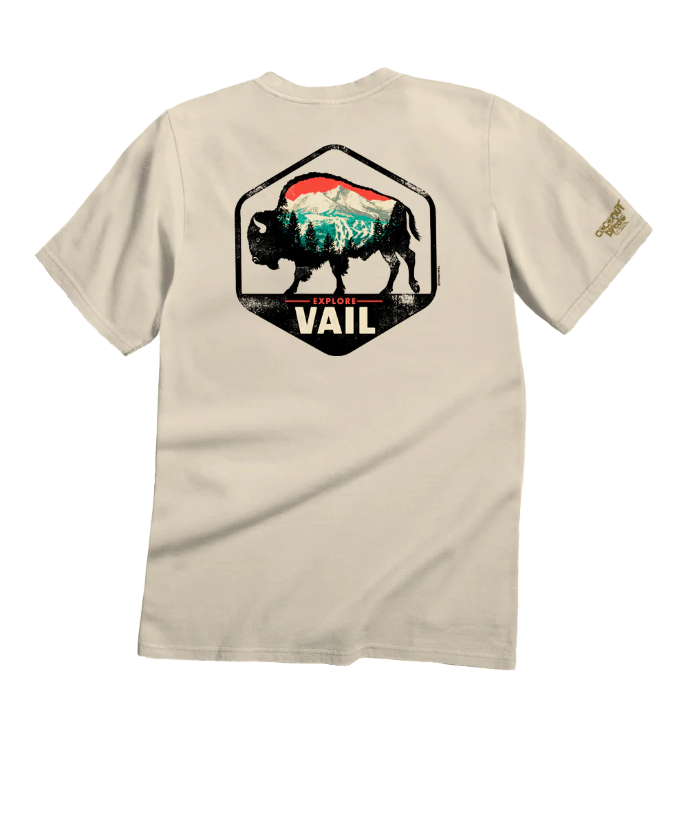 Explore Vail - Coconut Dyed Short Sleeve Crewneck T-Shirt