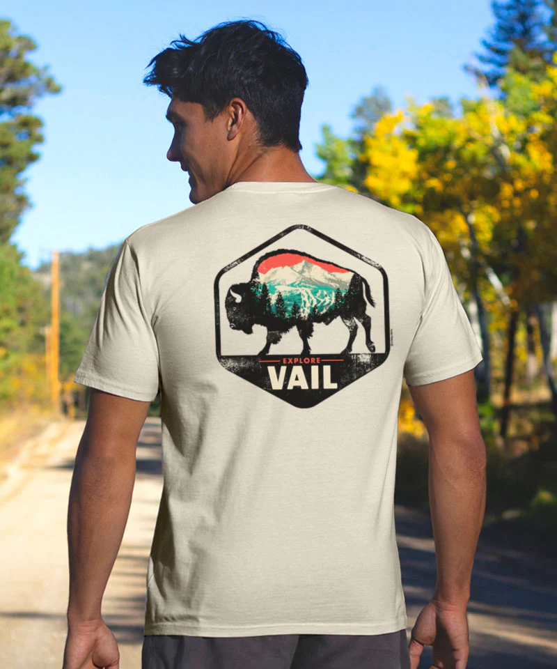 Explore Vail - Coconut Dyed Short Sleeve Crewneck T-Shirt - Image 2