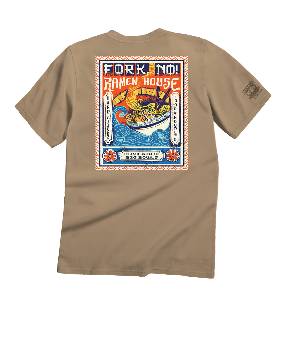 Fork No - Kona Coffee Dyed Short Sleeve Crewneck T-Shirt