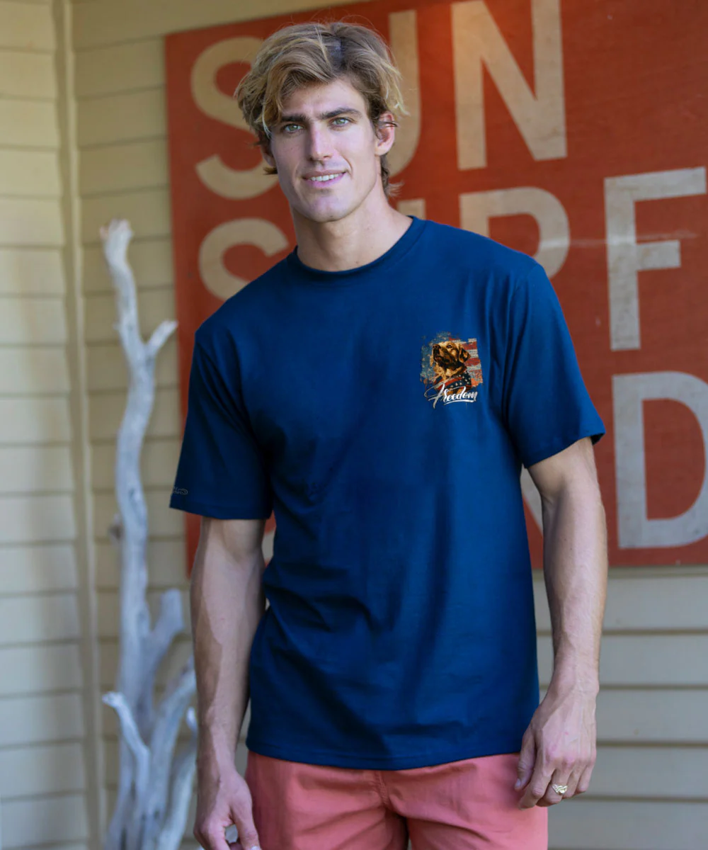 Freedom Lab - Navy Short Sleeve Crewneck T-Shirt - Image 3