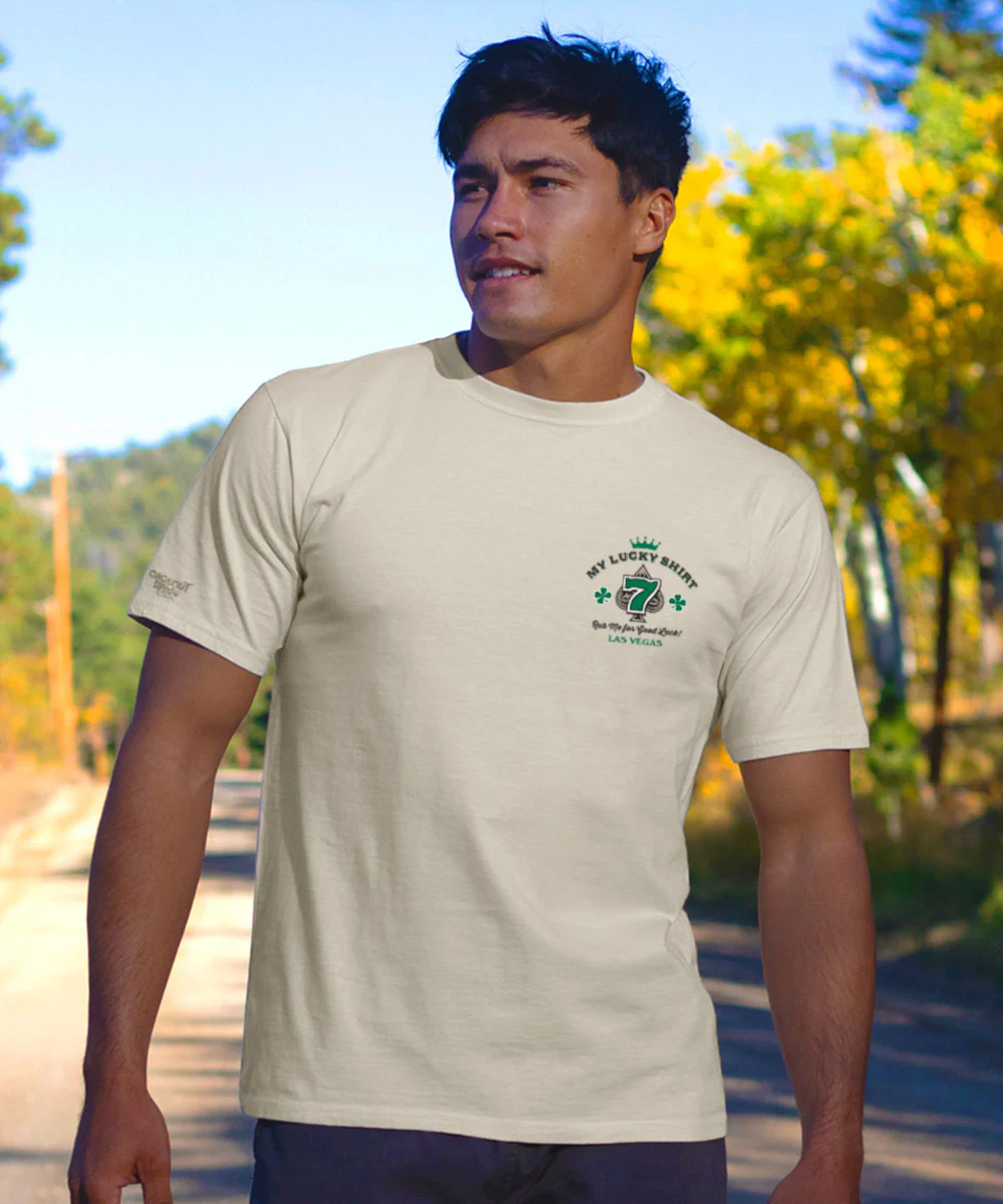 Good Luck Rub - Coconut Dyed Short Sleeve Crewneck T-Shirt - Image 3