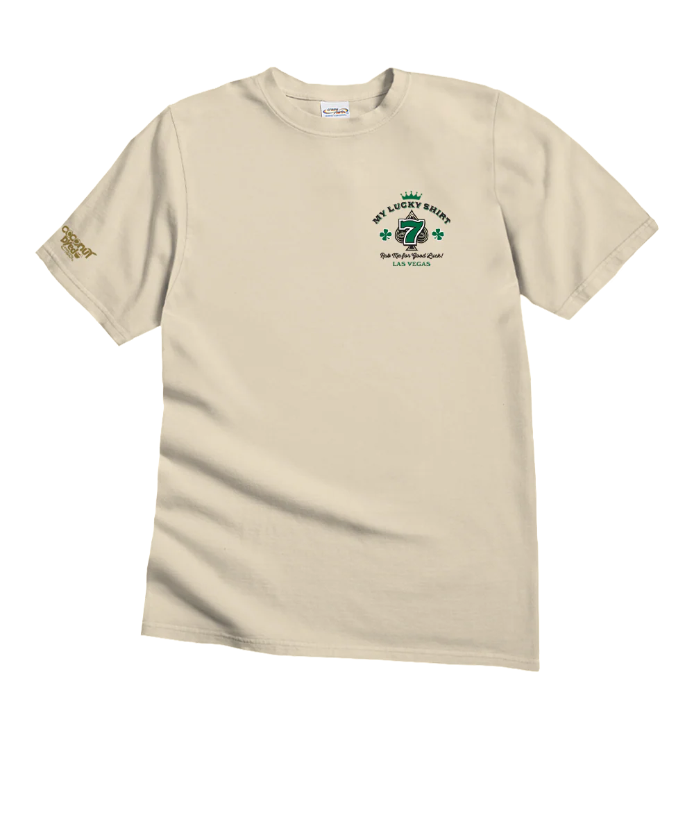 Good Luck Rub - Coconut Dyed Short Sleeve Crewneck T-Shirt - Image 4