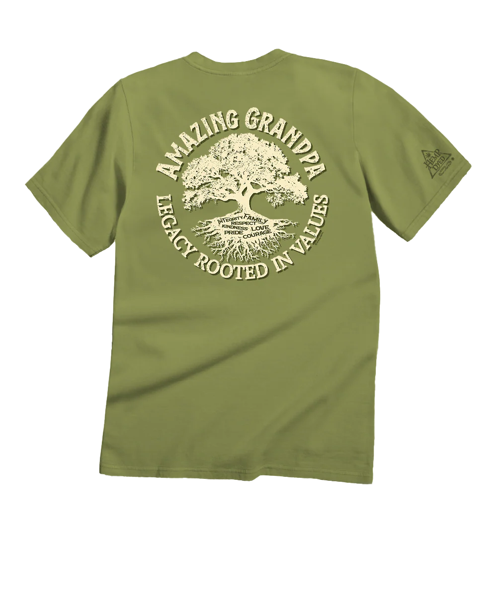 Grandpa Roots - Hemp Dyed Short Sleeve Crewneck T-Shirt