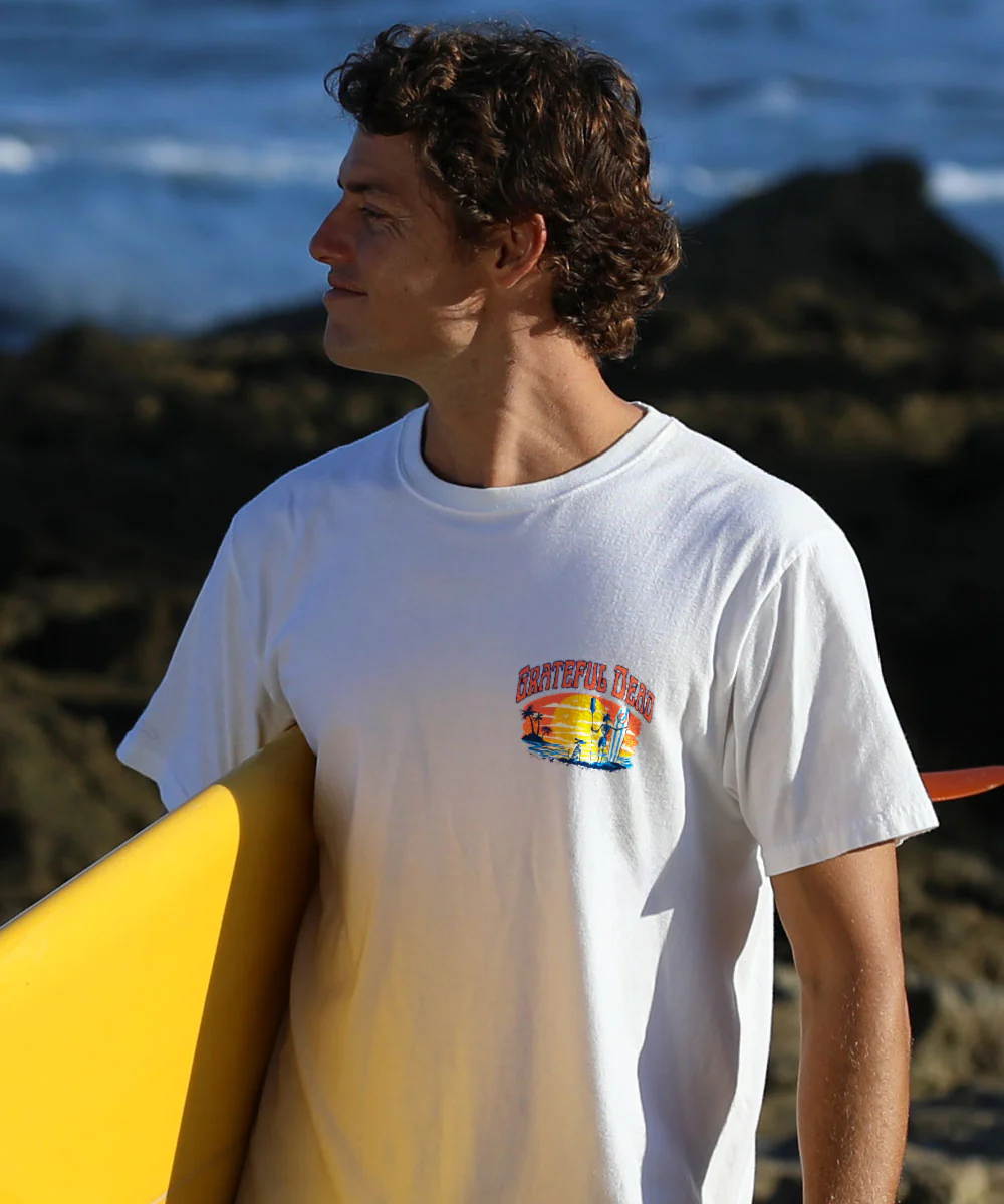 Grateful Dead Along For The Trip - White Short Sleeve Crewneck T-Shirt - Image 3