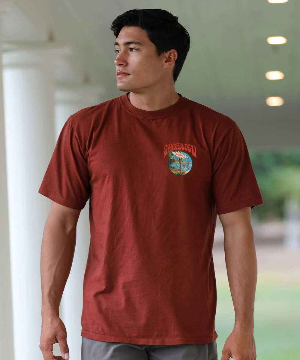 Grateful Dead Beach - Whiskey Dyed Short Sleeve Crewneck T-Shirt - Image 3