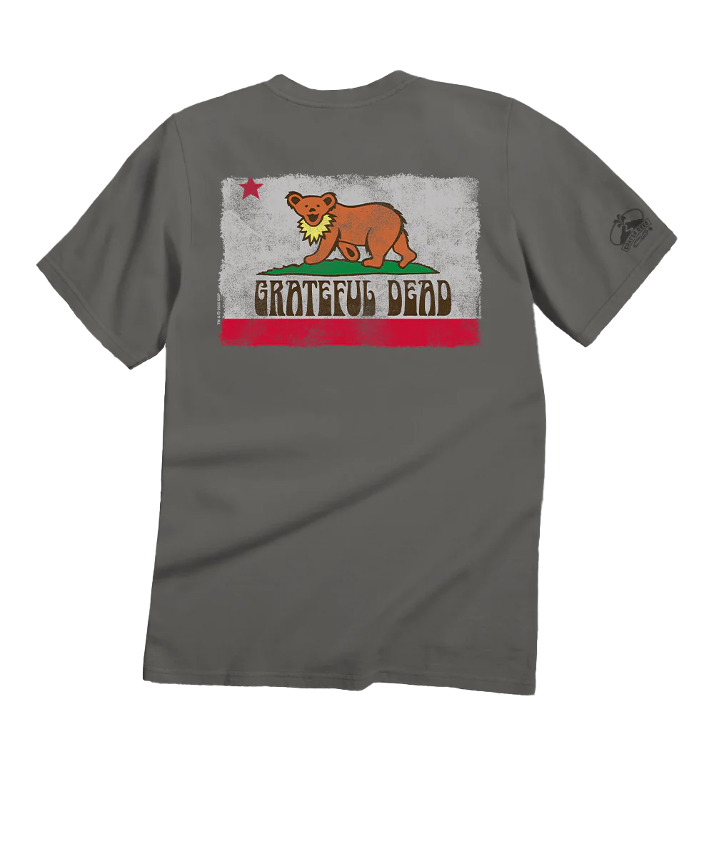 Grateful Dead California Flag - Crater Dyed® Short Sleeve Crewneck T-Shirt