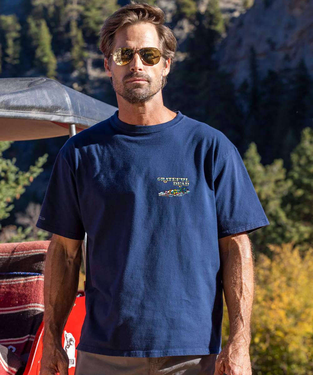 Grateful Dead Canoe Bears - Navy Short Sleeve Crewneck T-Shirt - Image 3